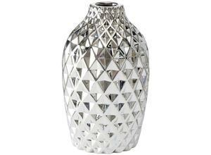 5902973433579 - Boltze Gruppe - Vase junas silbern 25 cm glänzend