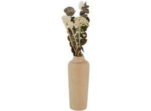 5902973434026 - Boltze Gruppe - Vase aus Holz mit Trockenblumenstrauß faya 30 cm