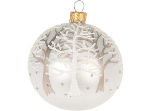 5902973437010 - Home Styling - Weihnachtskugel aus Glas glitzernd ø 8 cm