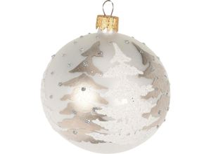 5902973437034 - Home Styling - Weihnachtskugel aus Glas glitzernd ø 8 cm