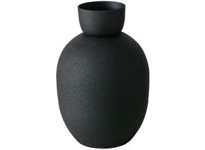 5902973438567 - Boltze Gruppe - Schwarze Vase aus Metall maynar 17 cm