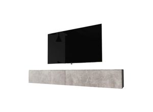 5903025132471 - Selsey - TV-Lowboard KANE in Betonoptik Matt hängend stehend modern 2 Klappen 180 cm