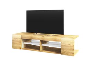 5903025249278 - Selsey MITCHELL - TV-Lowboard mit LED Wotan Eiche 137 cm breit