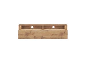 5903025392806 - Selsey - rednaw - TV-Schrank   modernes TV-Board für Wohnzimmer stehend   hängend 100 cm breit (Wotan Eiche Matt mit led)