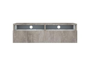 5903025392813 - Selsey - rednaw - TV-Schrank   TV-Board stehend   hängend 100 cm breit (Betonoptik Matt mit led)