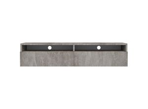 5903025392868 - Selsey - rednaw - TV-Schrank   TV-Board stehend   hängend 140 cm breit (Betonoptik Matt ohne led)