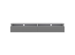 5903025392974 - Rednaw - TV-Schrank   TV-Board stehend   hängend 180 cm breit (Weiß Matt   Grau Hochglanz ohne led) - Selsey