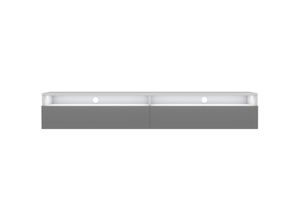 5903025393025 - Selsey - rednaw - TV-Schrank   TV-Board stehend   hängend 180 cm breit (Weiß Matt   Grau Hochglanz mit led)