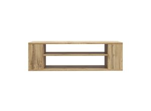 5903025536385 - Weri - TV-Board   tv - Hängeboard mit 2 offenen Fächern minimalistisch 100 cm breit (Wotan Eiche) - Selsey