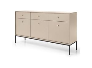 5903025594866 - Selsey - Monne Sideboard Kommode 3-türig mit 3 Schubladen Beige im Vintage Look