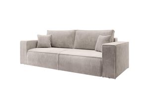 5903025596273 - Selsey Farese 3-Sitzer Schlafsofa mit Bettzeugbehälter cremefarbig