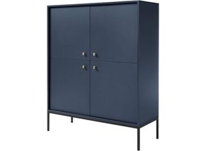 5903025754574 - Selsey - Monne Highboard Hochkommode Dunkelblau im Vintage Look