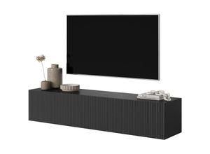 5903025898858 - Selsey - Veldio - TV-Lowboard stehend Schwarz mit gefräster Front 140 cm breit