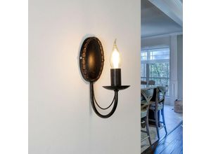 5903139135092 - Licht-erlebnisse - Rustikaler Wandleuchter wioletta in Braun Wand Lampe - Braun Antik