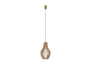 5903139417198 - Nowodvorski Lighting Hängeleuchte Ika IA mit Holzlamellen-Schirm Ø24cm