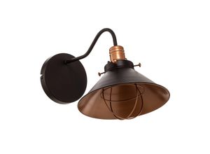 5903139644297 - Licht-erlebnisse - Industrie Wandlampe Schwarz Kupfer E27 loft - Schwarz Kupfer