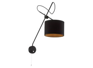 5903139651394 - Licht-erlebnisse - Wandlampe mit Schalter in Schwarz Gold viper flexibel - Schwarz Gold