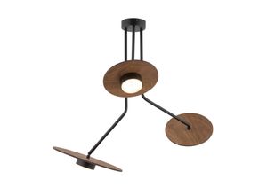 5903139764490 - Nowodvorski Lighting Deckenleuchte Disk mit Holzelementen dreiflammig
