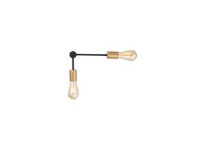 5903139793391 - Nowodvorski Lighting Wandleuchte Rotor II schwarz gold zweiflammig