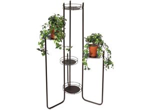 5903154920765 - Blumentreppe Metall 102 cm Blumenständer mit 5 Ablagen Art4A Blumenregal Blumensäule Pflanzenständer Pflanzentreppe - Dandibo