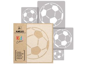 5903175800084 - Nakleo KINDER Wiederverwendbare Kunststoff-Schablonen (5 Stück)    FUSSBALL BÄLLE