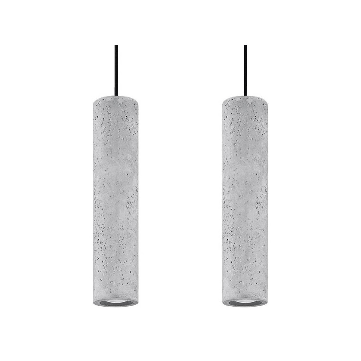 5903282706538 - Lighting Luvo 2 Spotlight Pendelleuchte De Decke Minimalistisches Design e Industrial Austauschbare GU10 Birne 2 x 40 w Made De Concrete - Sollux