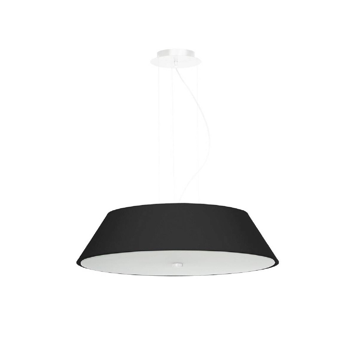 5903282707658 - Sollux - Cylindrical Pendant Light Black 60cm E27 Zylindrische Pendelleuchte Schwarz 60cm E27