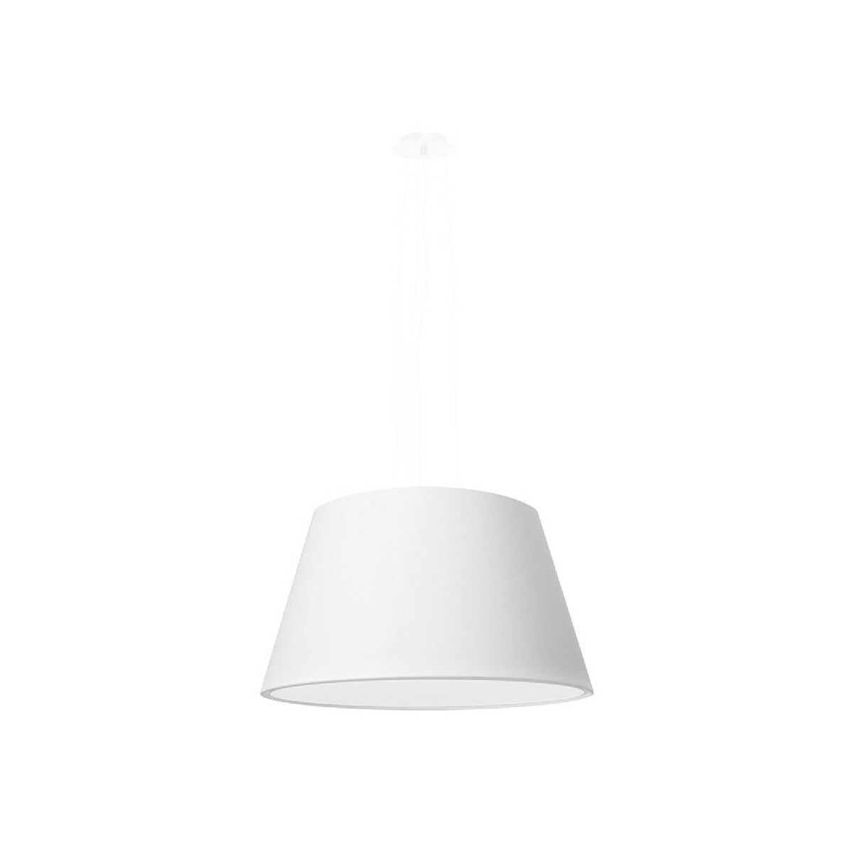 5903282708730 - Cylindrical Pendant Light White 45cm E27 Zylindrische Pendelleuchte Weiß 45cm E27