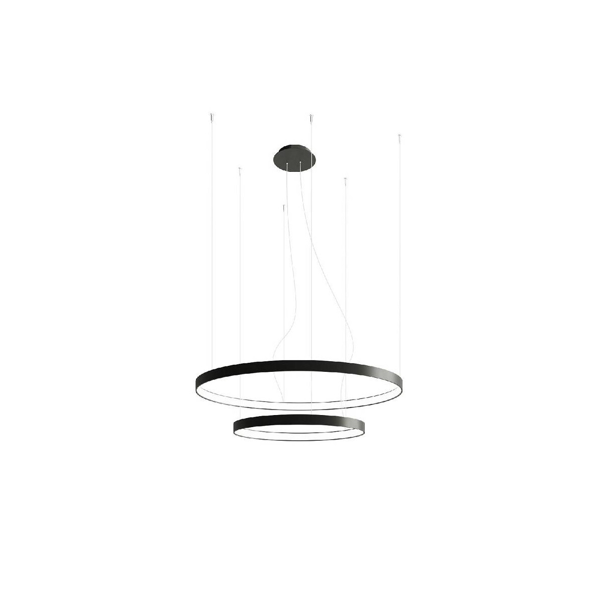 5903282711860 - Rio Integrierte LED-Pendel-Deckenleuchte Schwarz 3000 k 9390 lm - Sollux Lighting