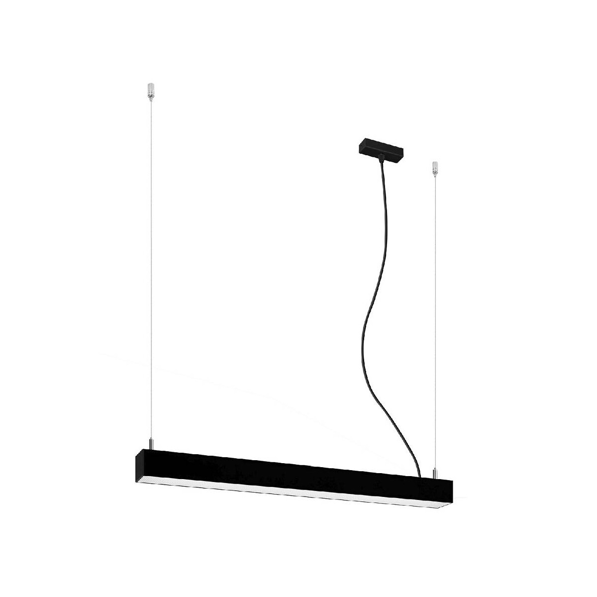 5903282714816 - Sollux - Integrated led 65cm Linear Straight Bar Pendant Light Black 3000K Integrierte led 65cm Linear Straight Bar Pendelleuchte Schwarz 3000K