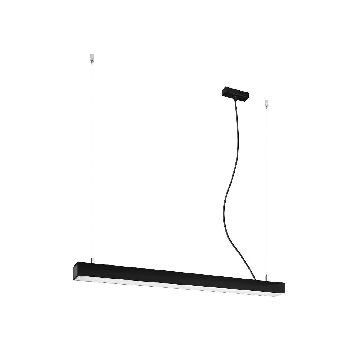 5903282714991 - Sollux - Integrated led 95cm Linear Straight Bar Pendant Light Black 3000K Integrierte led 95cm Linear Straight Bar Pendelleuchte Schwarz 3000K