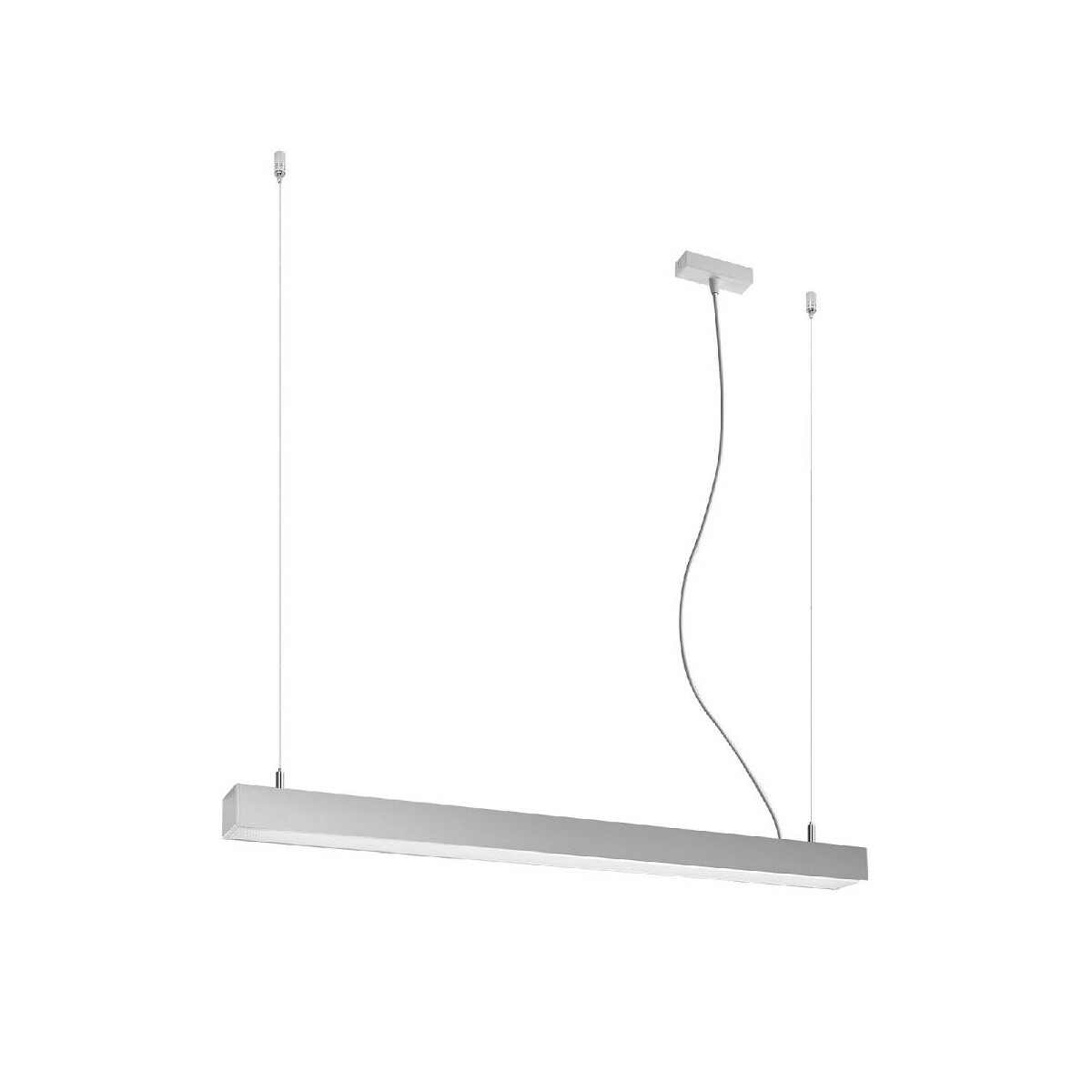 5903282715004 - Integrated led 95cm Linear Straight Bar Pendant Light Grey 3000K Integrierte led 95cm Linear Straight Bar Pendelleuchte Grau 3000K