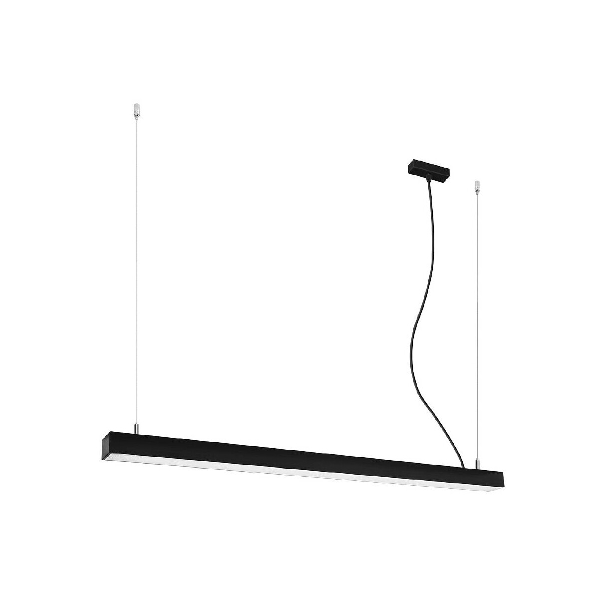 5903282715172 - Sollux - Integrated led 115cm Linear Straight Bar Pendant Light Black 3000K Integrierte led 115cm Linear Straight Bar Pendelleuchte Schwarz 3000K