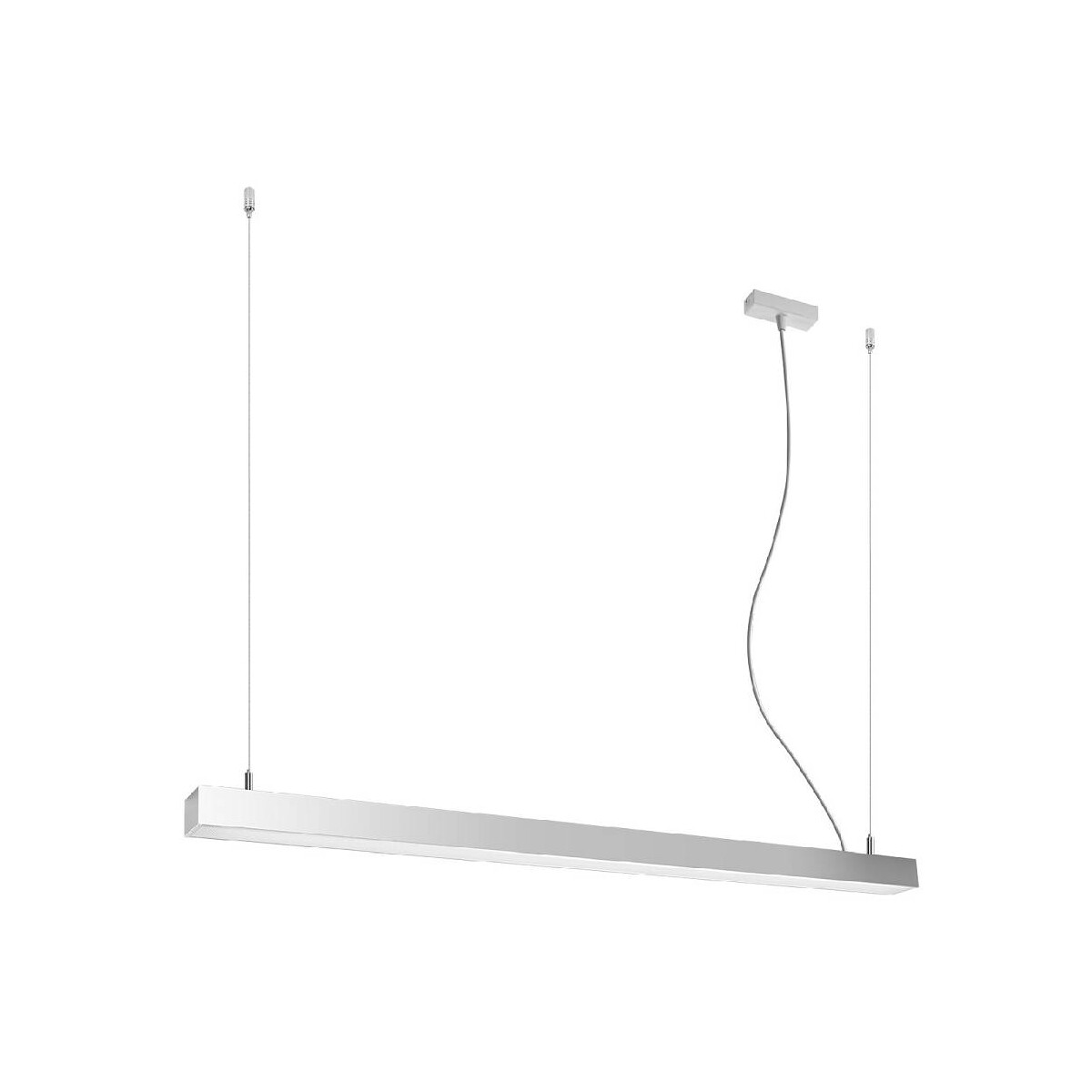 5903282715189 - Sollux - Integrated led 115cm Linear Straight Bar Pendant Light Grey 3000K Integrierte led 115cm Linear Straight Bar Pendelleuchte Grau 3000K