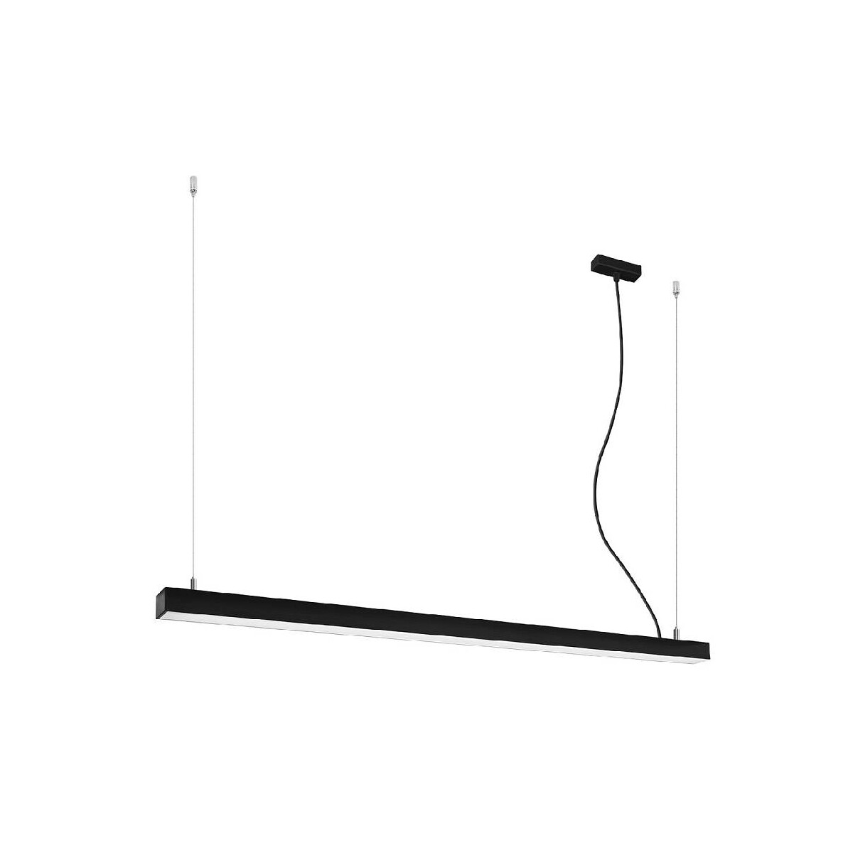 5903282715356 - Integrated led 145cm Linear Straight Bar Pendant Light Black 3000K Integrierte led 145cm Linear Straight Bar Pendelleuchte Schwarz 3000K