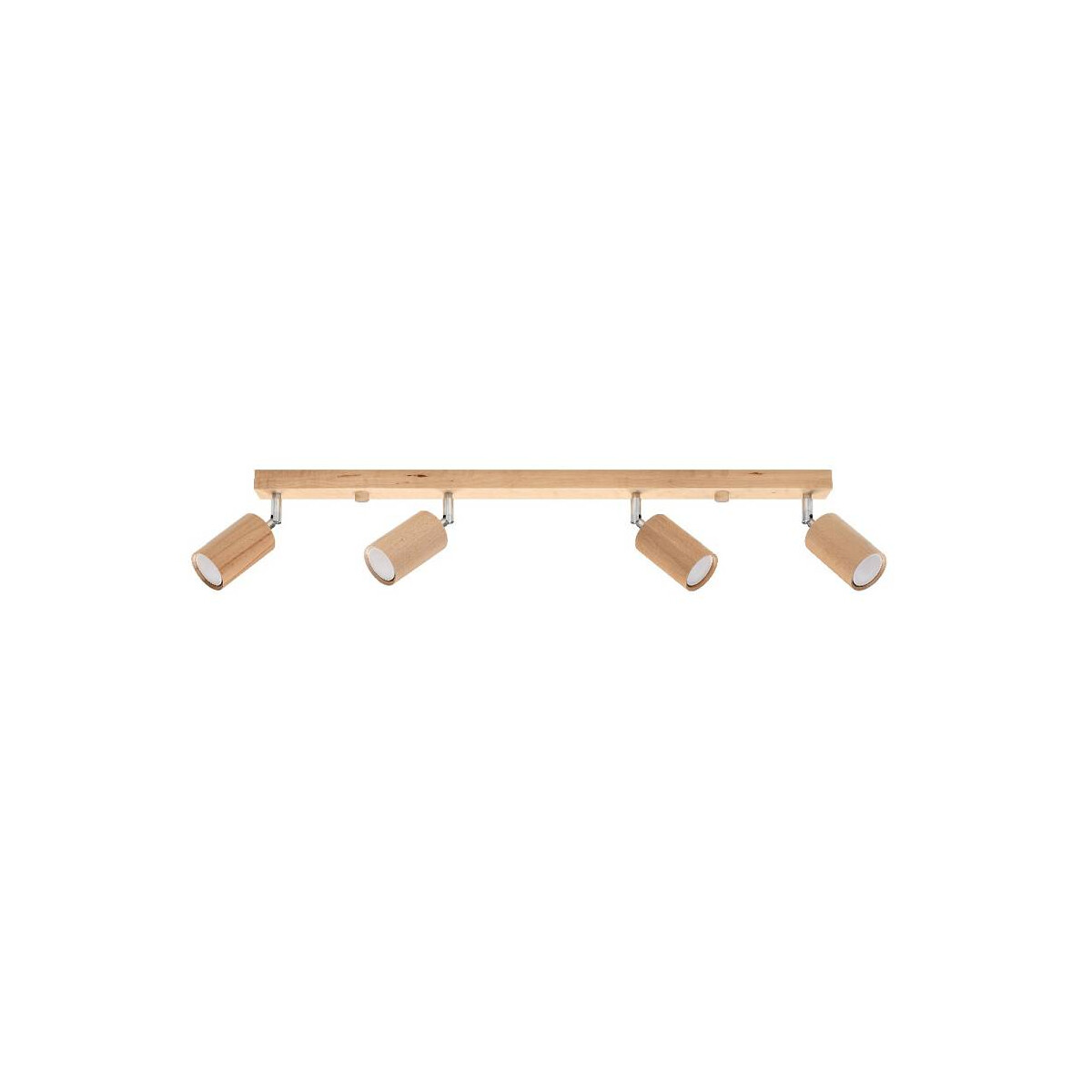 5903282721791 - SL1042 Deckenleuchte berg 4 Natural Holz l 80cm b 5cm h 20cm GU10 40W dimmbar - Sollux