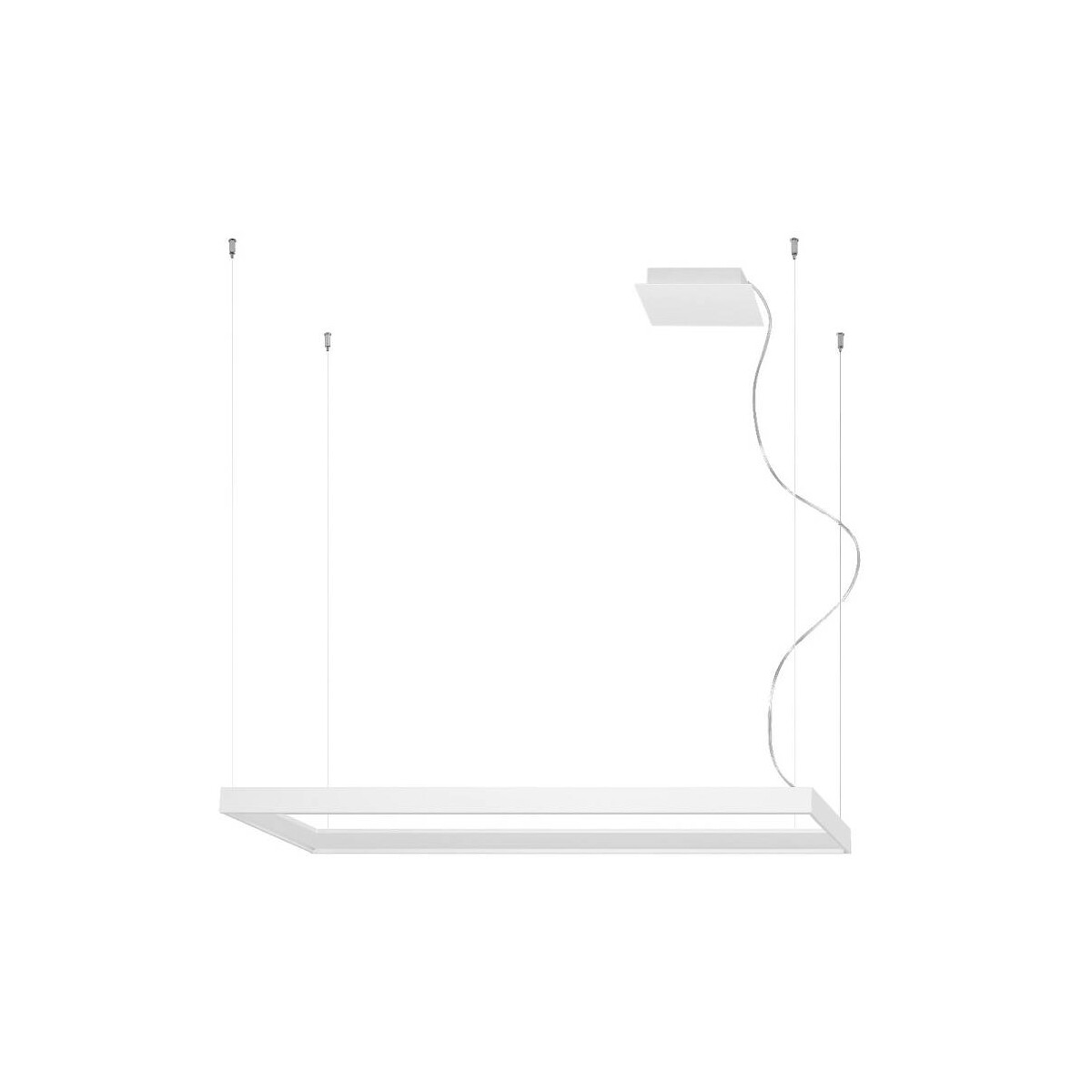 5903282725751 - Greenice - Sollux Beleuchtung Tuula Beleuchtung de rechteckige Pendeldecke led integriert weiß 3000K 5757lm