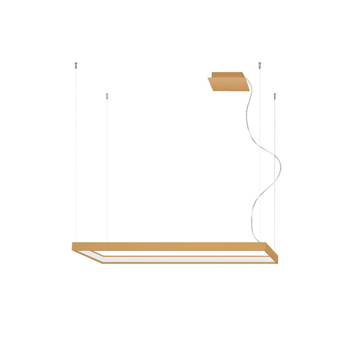 5903282725775 - Sollux Lighting Tuula Lighting de rechteckige Pendeldecke led integriert gold 3000K 5757lm