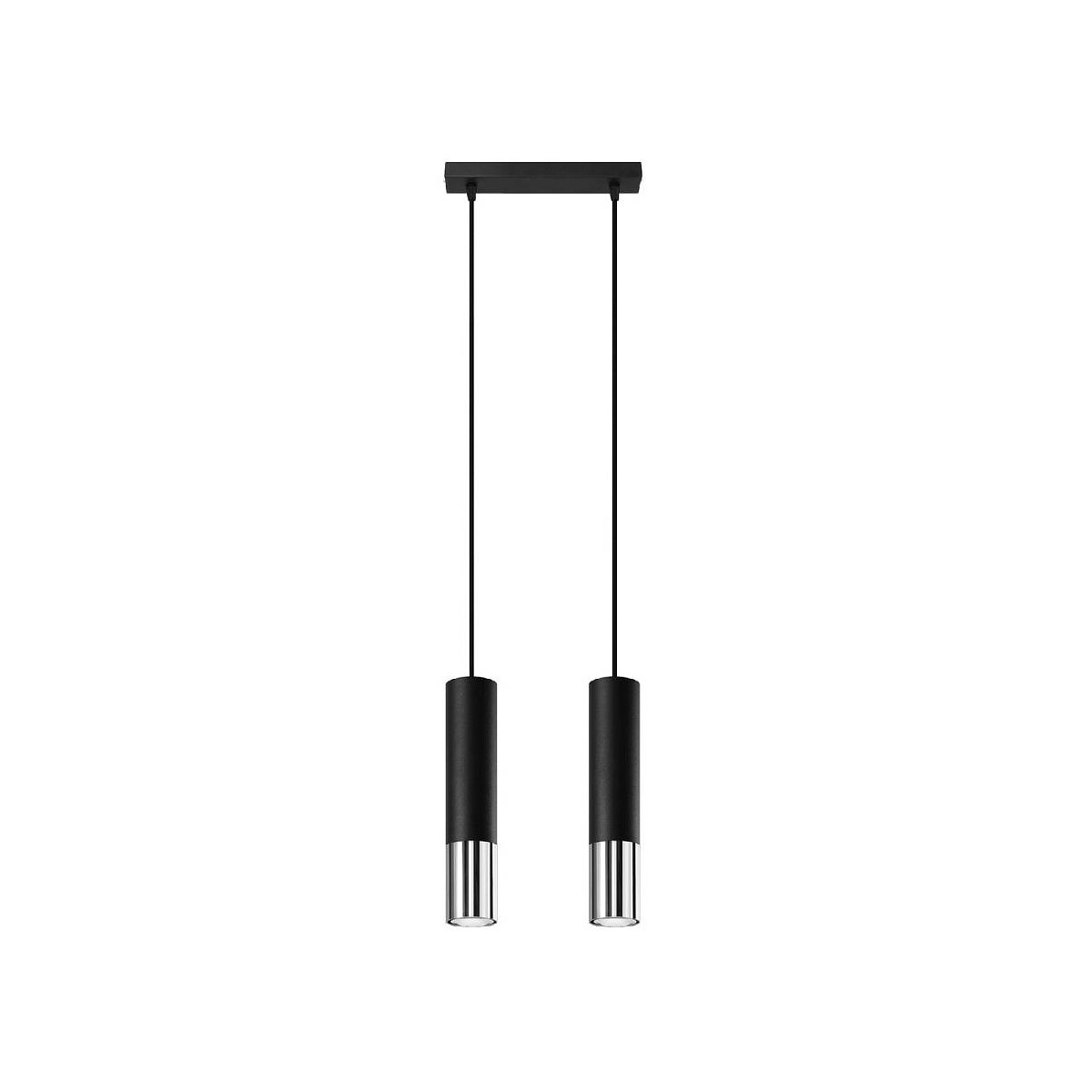 5903282731646 - Lighting Loopez Pendelleuchte De Decke Con Strahler 3L Zylindrischer Lampenschirm + Kombination De 2 Metalle austauschbare GU10 Birne 3x40 w Acer