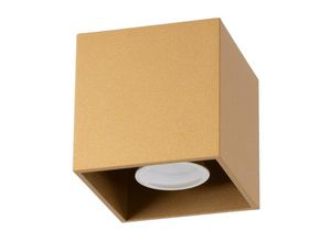 5903282735408 - Sollux - SL1182 Deckenleuchte quad GU10 1 x 10W Stahl gold L10cm B10cm H10cm dimmbar