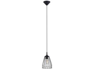 5903282735521 - SL1205 Hängeleuchte leyo E27 1 x 15W Stahl schwarz Ø15cm H85cm dimmbar - Sollux