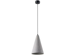 5903282742338 - SL1307 Hängeleuchte lodge E27 1 x 15W pvc Beton grau schwarz Ø19cm H128cm dimmbar - Sollux