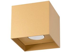 5903282742598 - SL1279 Deckenleuchte hati GU10 1 x 10W Aluminium gold L12cm B12cm H11cm dimmbar - Sollux