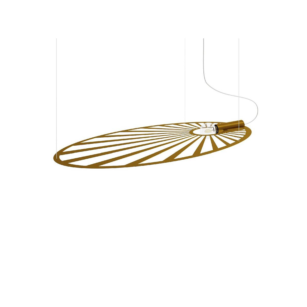 5903282763449 - Sollux Lighting - Modern Wire Frame Pendant Light Gold E27 Moderne Drahtrahmen-Pendelleuchte Gold E27