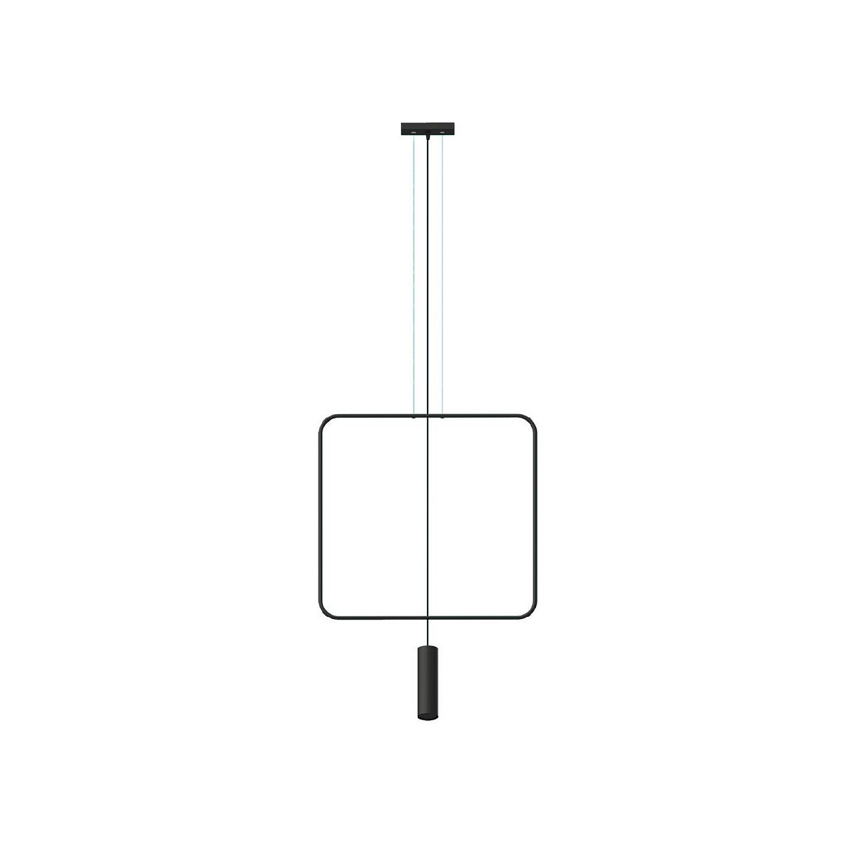 5903282763708 - Sollux - Modern Wire Frame Pendant Light Black GU10 Moderne Drahtrahmen-Pendelleuchte Schwarz GU10