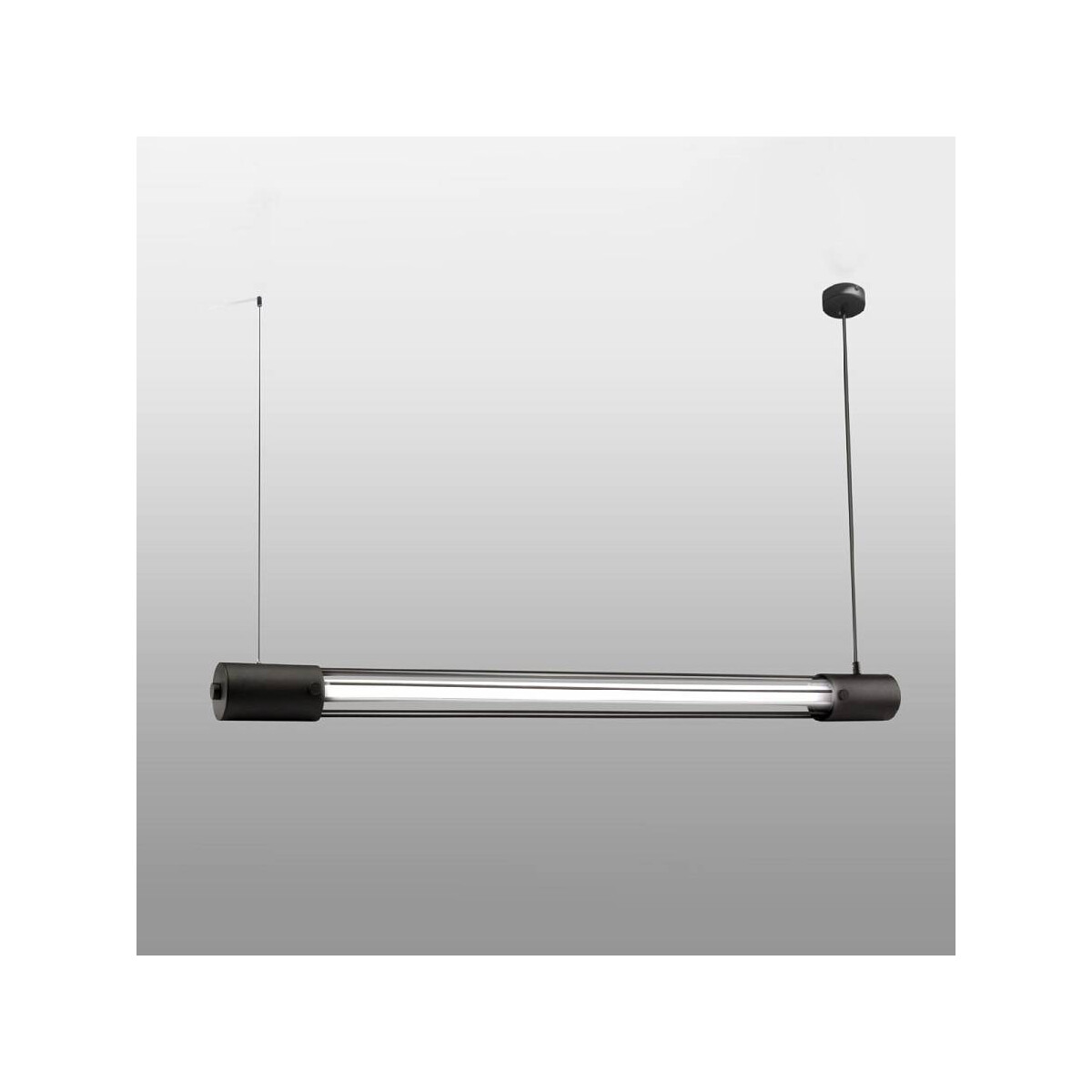 5903282763739 - Sollux - Straight Linear Pendant Light Black T8 Gerade lineare Pendelleuchte Schwarz T8