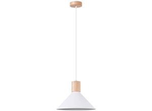 5903282772724 - SL1319 Hängeleuchte jaga E27 1 x max15W led Stahl weiß H120cm Ø30cm dimmbar - Sollux