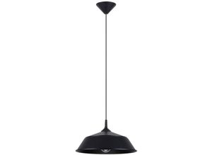 5903282772816 - SL1328 Hängeleuchte frika E27 1 x max15W led Stahl schwarz H74cm Ø34cm dimmbar - Sollux