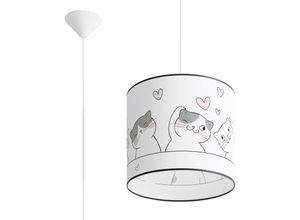 5903282776487 - SL1418 Hängeleuchte Kinderzimmerleuchte cat 30 E27 1 x max15W led pvc mehrfarbig H95cm Ø30cm dimmbar - Sollux