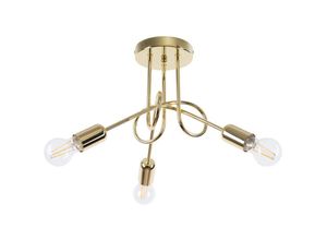 5903282776678 - SL1437 Deckenleuchte LOOP 3 E27 E27 x max15W LED Stahl gold B45cm H35cm dimmbar